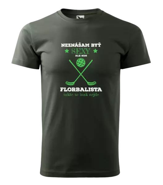 Pánske tričko Neznášám byť sexy, ale som florbalista
