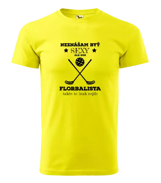 Pánske tričko Neznášám byť sexy, ale som florbalista