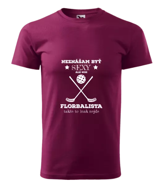Pánske tričko Neznášám byť sexy, ale som florbalista