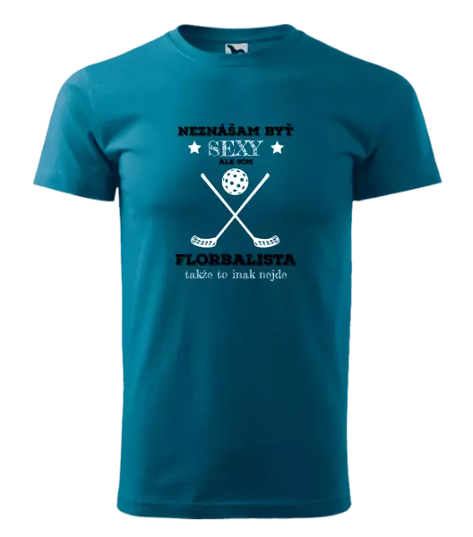 Pánske tričko Neznášám byť sexy, ale som florbalista
