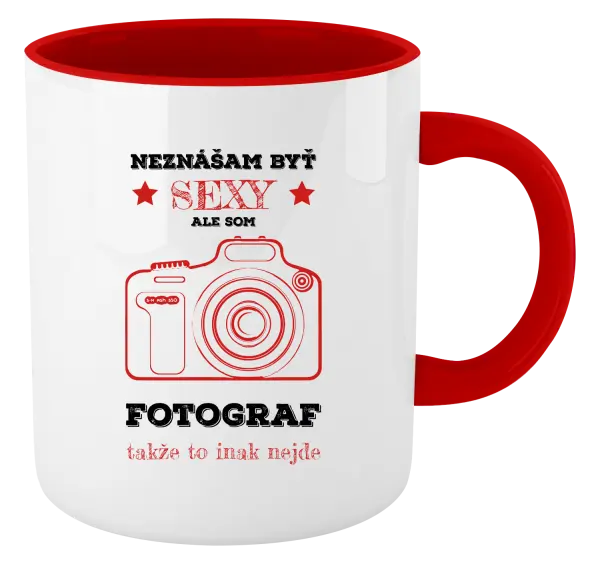 Hrnček  Neznášám byť sexy, ale som fotograf