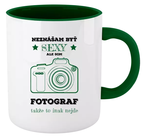Hrnček  Neznášám byť sexy, ale som fotograf