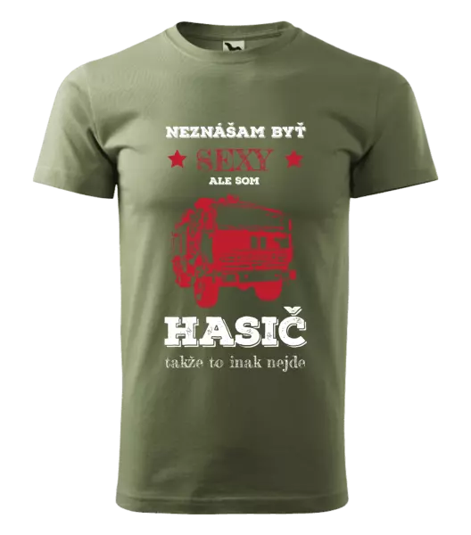 Pánske tričko Neznášám byť sexy, ale som hasič