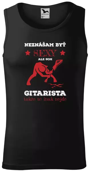 Pánske tielko Neznášam byť sexy, ale som gitarista