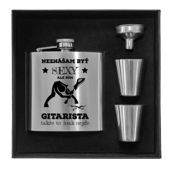 Ploskačka v krabičke Neznášam byť sexy, ale som gitarista