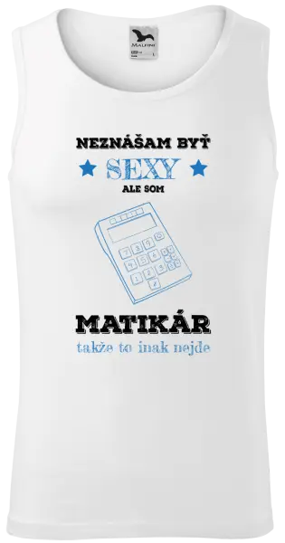 Pánske tielko Neznášam byť sexy, ale som matikár