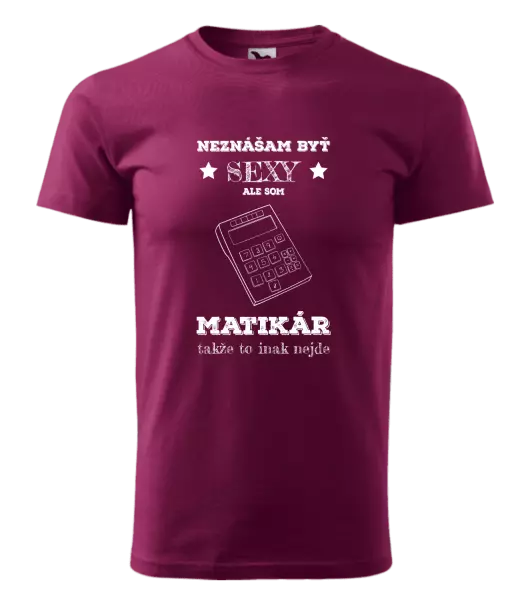 Pánske tričko Neznášam byť sexy, ale som matikár
