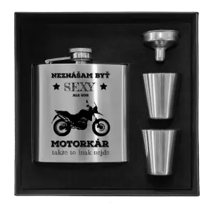 Ploskačka v krabičke Neznášam byť sexy, ale som motorkár