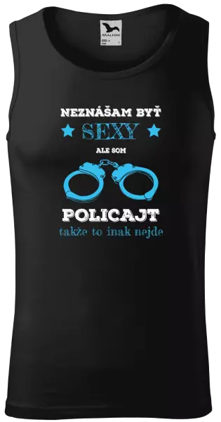 Pánske tielko Neznášam byť sexy, ale som policajt