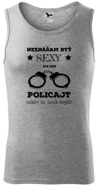 Pánske tielko Neznášam byť sexy, ale som policajt
