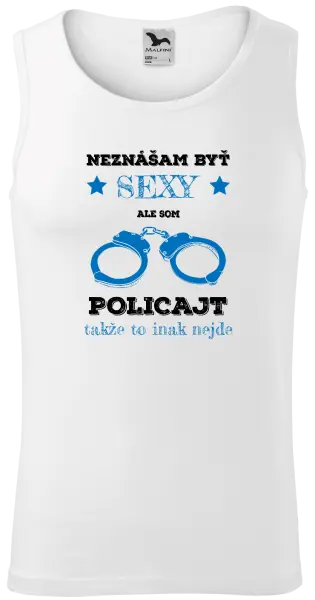 Pánske tielko Neznášam byť sexy, ale som policajt