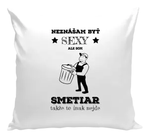 Vankúš Neznášam byť sexy, ale som smetiar