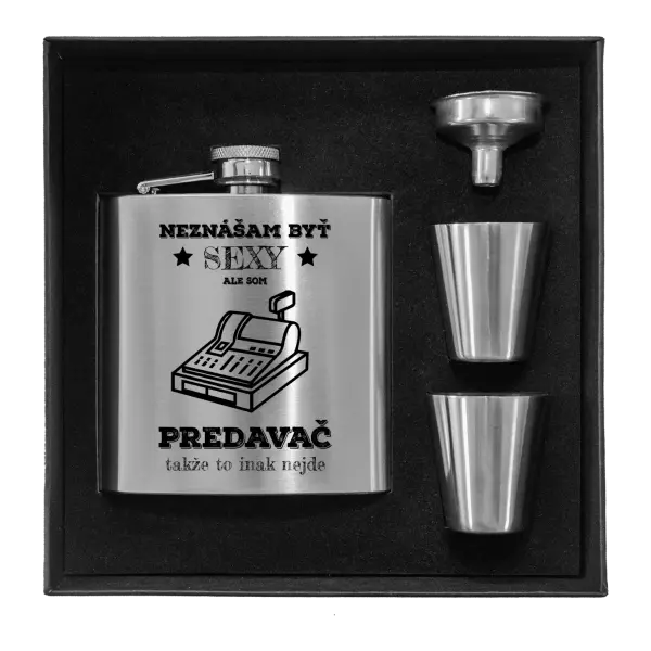 Ploskačka v krabičke Neznášam byť sexy, ale som predavač