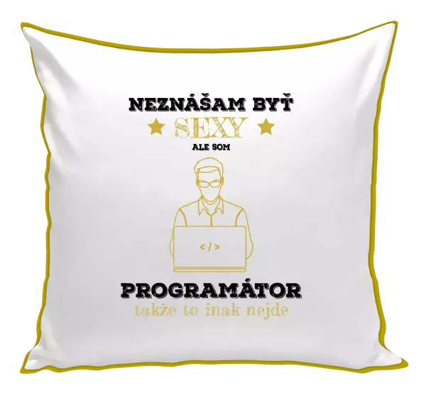 Vankúš Neznášam byť sexy, ale som programátor