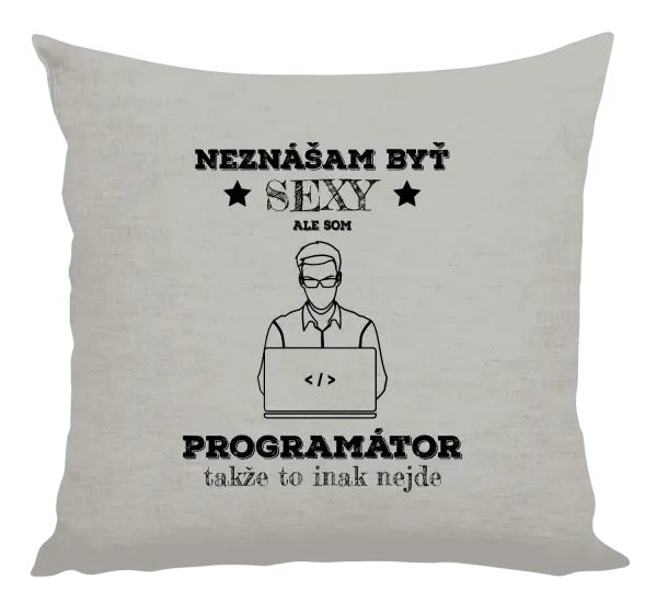 Vankúš Neznášam byť sexy, ale som programátor