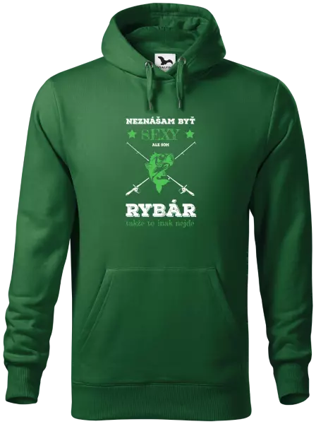 Pánska mikina Neznášam byť sexy, ale som rybár