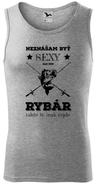 Pánske tielko Neznášam byť sexy, ale som rybár