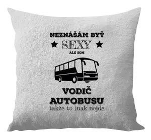 Vankúš Neznášám byť sexy, ale som vodič autobusu