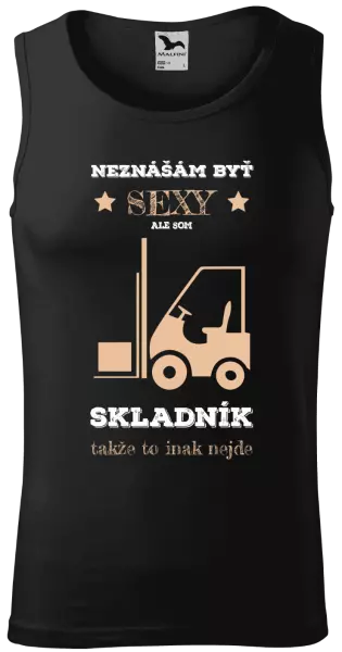 Pánske tielko Neznášám byť sexy, ale som skladník