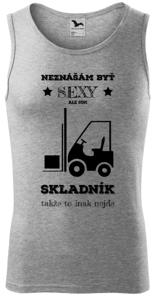 Pánske tielko Neznášám byť sexy, ale som skladník