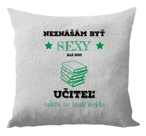 Vankúš Neznášám byť sexy, ale som učiteľ