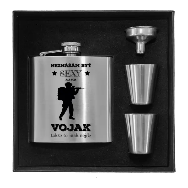 Ploskačka v krabičke Neznášám byť sexy, ale som vojak