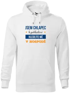 Pánská mikina Jsem chlapec k pohledání, hledejte mě v hospodě