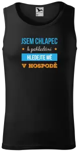 Pánské tílko Jsem chlapec k pohledání, hledejte mě v hospodě