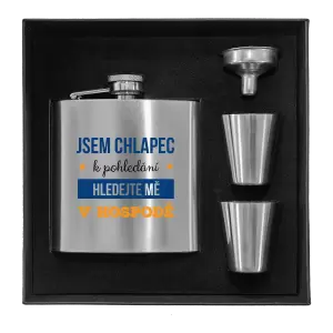 Placatka v krabičce Jsem chlapec k pohledání, hledejte mě v hospodě