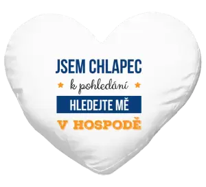 Polštář Jsem chlapec k pohledání, hledejte mě v hospodě