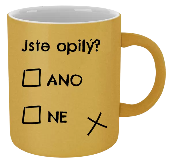 Metalický hrnek Jste opilý? Ano x ne