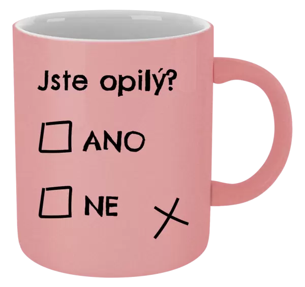 Metalický hrnek Jste opilý? Ano x ne