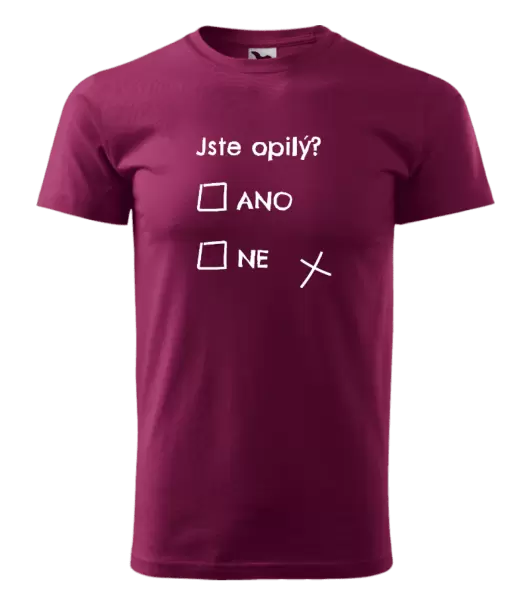 Pánské tričko Jste opilý? Ano x ne
