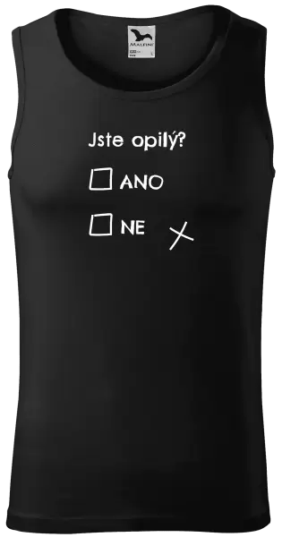 Pánské tílko Jste opilý? Ano x ne