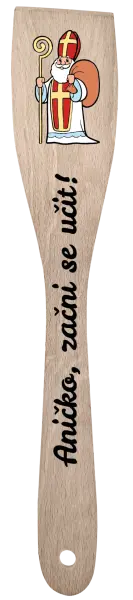 Vařečka Začni se učit s vlastním jménem a Mikulášem