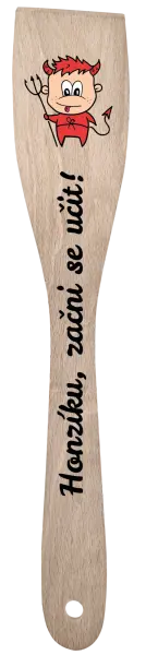 Vařečka Začni se učit s vlastním jménem a čertíkem