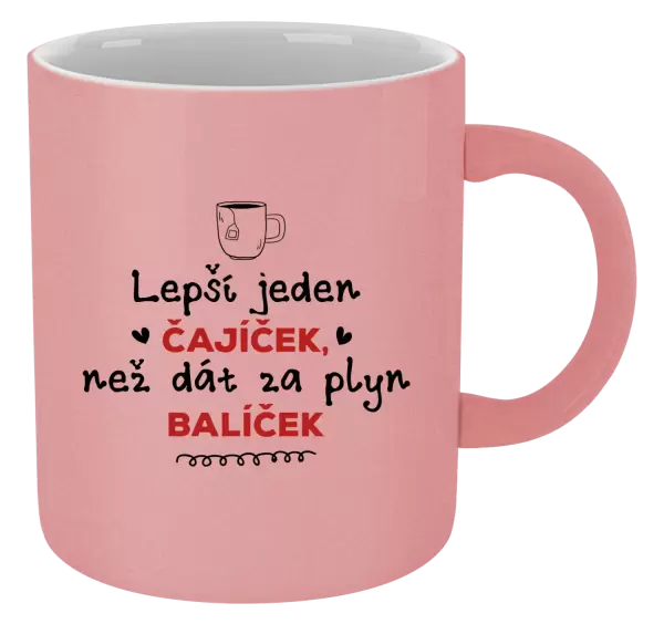 Metalický hrnek Lepší jeden čajíček, než dát za plyn balíček