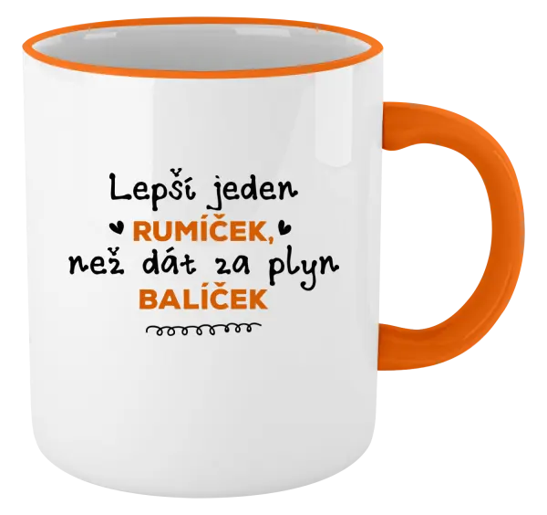 Hrnek Lepší jeden rumíček, než dát za plyn balíček