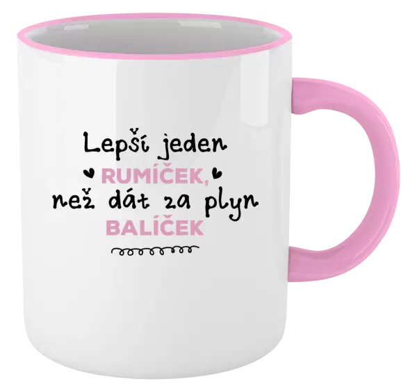 Hrnek Lepší jeden rumíček, než dát za plyn balíček
