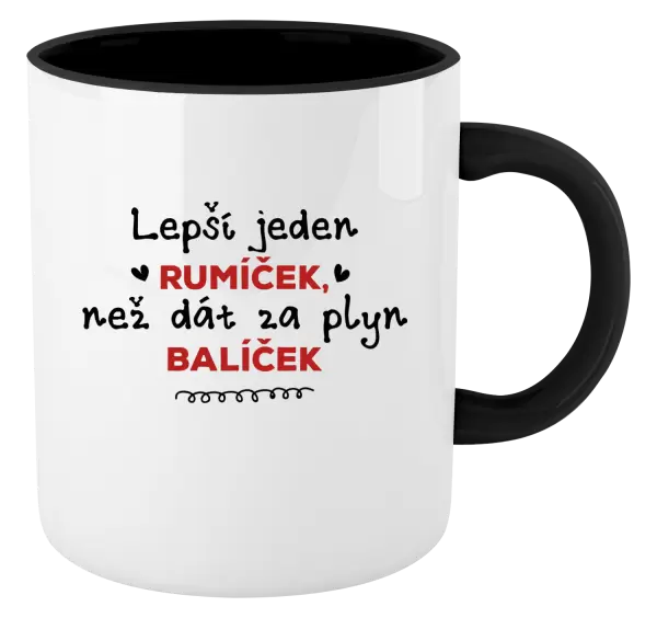 Hrnek Lepší jeden rumíček, než dát za plyn balíček