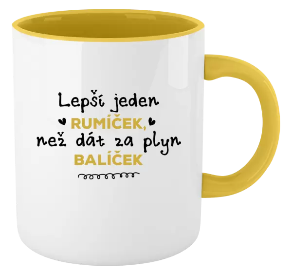 Hrnek Lepší jeden rumíček, než dát za plyn balíček