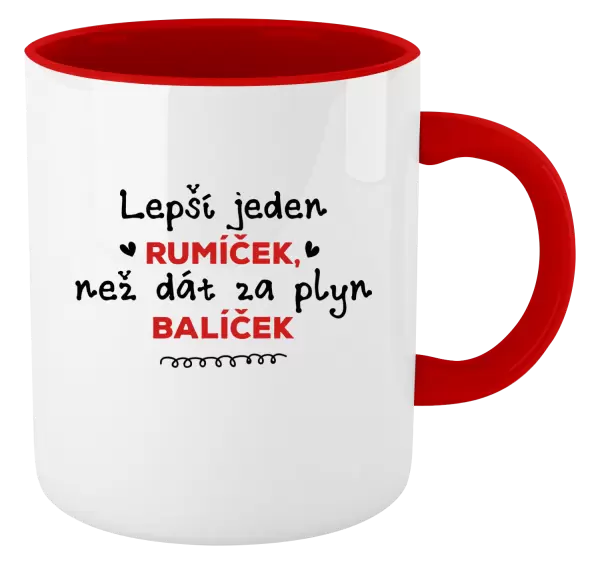 Hrnek Lepší jeden rumíček, než dát za plyn balíček