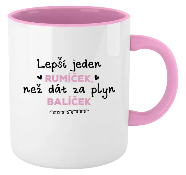 Hrnek Lepší jeden rumíček, než dát za plyn balíček