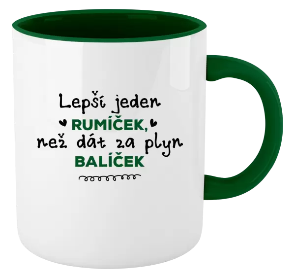 Hrnek Lepší jeden rumíček, než dát za plyn balíček