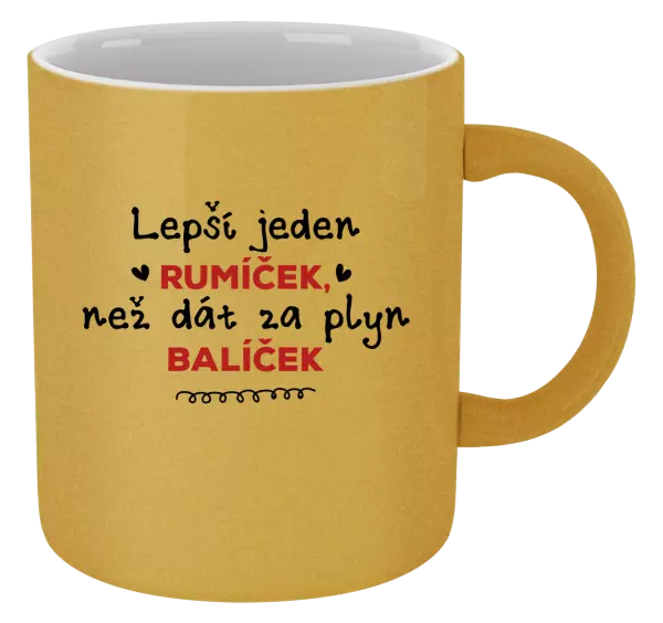 Metalický hrnek Lepší jeden rumíček, než dát za plyn balíček