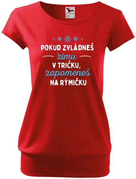 Dámské tričko Zima v tričku