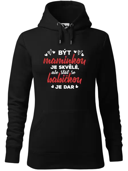 Dámská mikina Stát se babičkou je dar