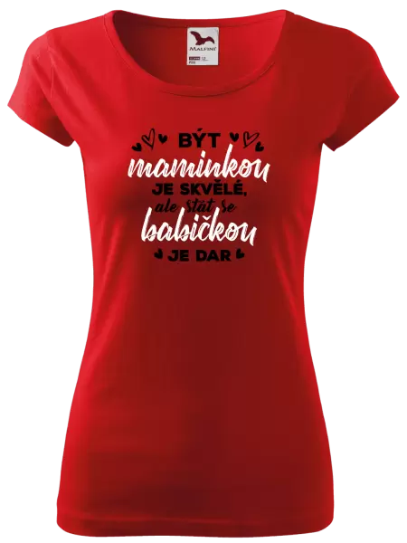 Dámské tričko Stát se babičkou je dar