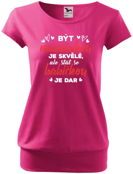 Dámské tričko Stát se babičkou je dar
