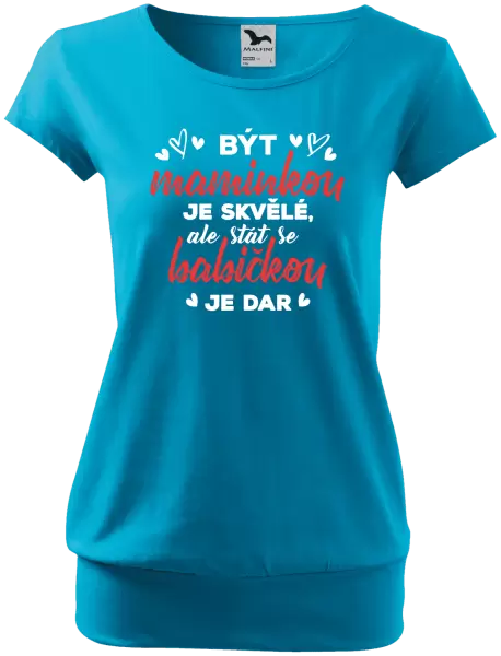 Dámské tričko Stát se babičkou je dar